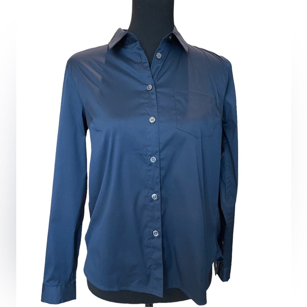 New ~ BANANA REPUBLIC ~ Untucked Fit Shirt XS/S  Summer! Blue Ret $70 Coastal